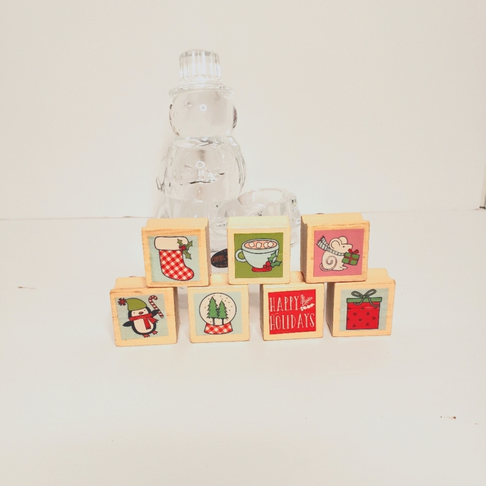 Vtg Christmas Ink Stamps
